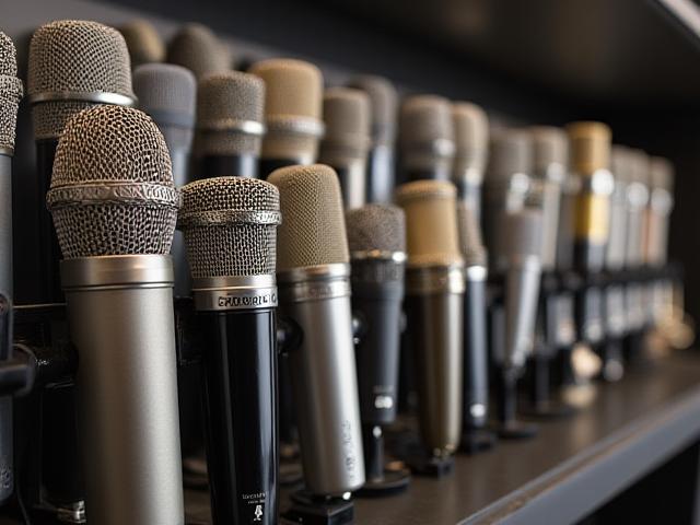 प्रोफेशनल माइक्रोफ़ोन का संग्रह